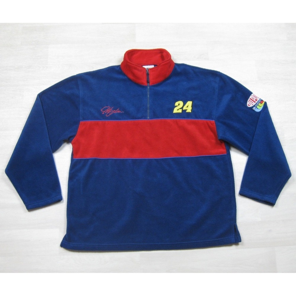 Vintage Jeff Gordon Sweatshirt Mens XL Red Nascar DuPont‎ Winners Circle Fleece